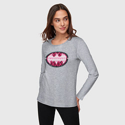 Лонгслив хлопковый женский Batgirl, цвет: меланж — фото 2
