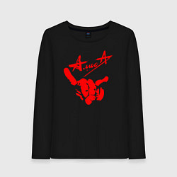Лонгслив хлопковый женский АлисА, цвет: черный