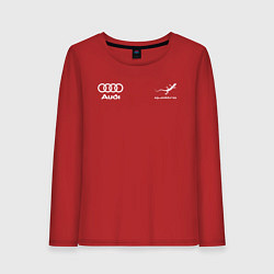 Лонгслив хлопковый женский Audi Quattro, цвет: красный