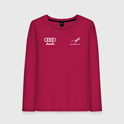 Лонгслив хлопковый женский Audi Quattro, цвет: маджента