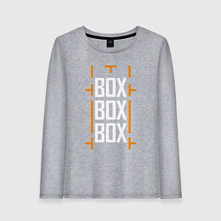 Лонгслив хлопковый женский Box box box, цвет: меланж