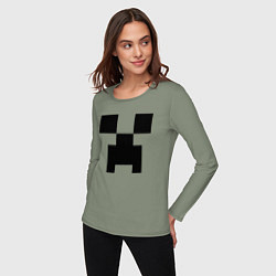 Лонгслив хлопковый женский Minecraft, цвет: авокадо — фото 2