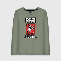 Лонгслив хлопковый женский Old School Rugby, цвет: авокадо