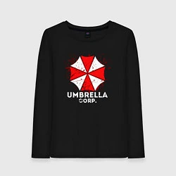 Лонгслив хлопковый женский UMBRELLA CORP, цвет: черный