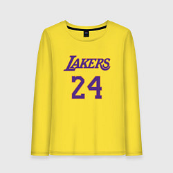 Лонгслив хлопковый женский Lakers 24, цвет: желтый