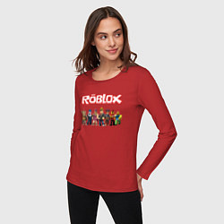 Лонгслив хлопковый женский ROBLOX, цвет: красный — фото 2