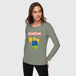 Лонгслив хлопковый женский ROBLOX, цвет: авокадо — фото 2