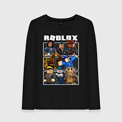 Лонгслив хлопковый женский ROBLOX, цвет: черный