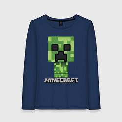 Лонгслив хлопковый женский MINECRAFT, цвет: тёмно-синий