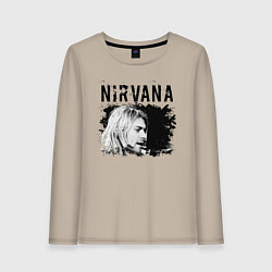 Лонгслив хлопковый женский NIRVANA, цвет: миндальный