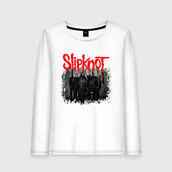 Лонгслив хлопковый женский SLIPKNOT, цвет: белый