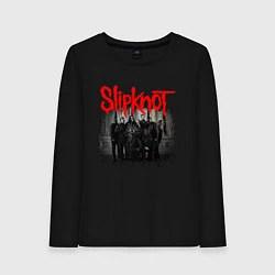 Лонгслив хлопковый женский SLIPKNOT, цвет: черный