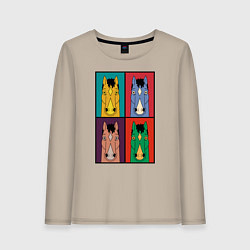 Лонгслив хлопковый женский BoJack Horseman, цвет: миндальный