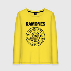 Лонгслив хлопковый женский RAMONES, цвет: желтый