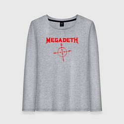 Лонгслив хлопковый женский Megadeth, цвет: меланж