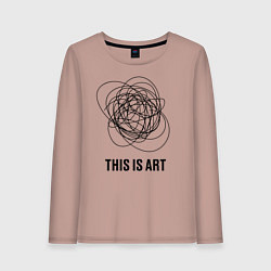 Лонгслив хлопковый женский This is art, цвет: пыльно-розовый