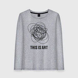 Лонгслив хлопковый женский This is art, цвет: меланж
