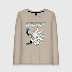 Лонгслив хлопковый женский SONIC Silver, цвет: миндальный