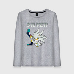 Лонгслив хлопковый женский SONIC Silver, цвет: меланж