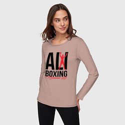 Лонгслив хлопковый женский Muhammad Ali, цвет: пыльно-розовый — фото 2