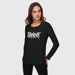 Лонгслив хлопковый женский SLIPKNOT НА СПИНЕ, цвет: черный — фото 2