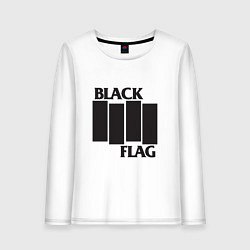 Лонгслив хлопковый женский Black Flag, цвет: белый