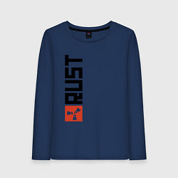 Лонгслив хлопковый женский RUST, цвет: тёмно-синий