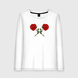 Лонгслив хлопковый женский Payton Moormeier, цвет: белый