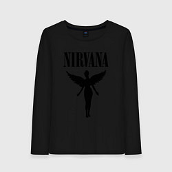 Лонгслив хлопковый женский NIRVANA, цвет: черный