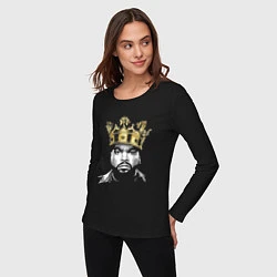 Лонгслив хлопковый женский Ice Cube King, цвет: черный — фото 2