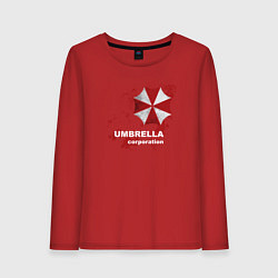 Лонгслив хлопковый женский Umbrella, цвет: красный