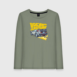 Лонгслив хлопковый женский Back to the Future, цвет: авокадо