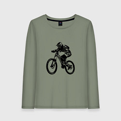 Лонгслив хлопковый женский Велоспорт Z, цвет: авокадо