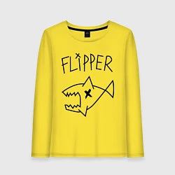 Лонгслив хлопковый женский Nirvana Flipper, цвет: желтый