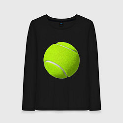 Лонгслив хлопковый женский Теннис, цвет: черный