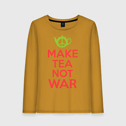 Женский лонгслив Make tea not war