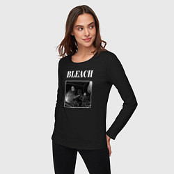 Лонгслив хлопковый женский Nirvana рисунок для Альбома Bleach, цвет: черный — фото 2
