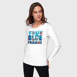 Лонгслив хлопковый женский True Blue Friends, цвет: белый — фото 2
