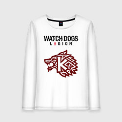 Лонгслив хлопковый женский Преступность Watch Dogs Legion, цвет: белый