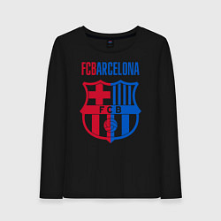 Лонгслив хлопковый женский Barcelona FC, цвет: черный