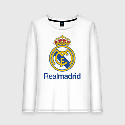 Лонгслив хлопковый женский Real Madrid FC, цвет: белый