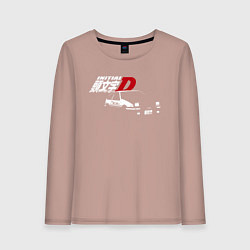 Лонгслив хлопковый женский INITIAL D, цвет: пыльно-розовый