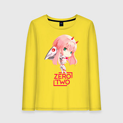 Лонгслив хлопковый женский Zero-chan, цвет: желтый