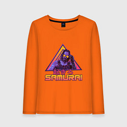 Лонгслив хлопковый женский Cyberpunk 2077 SAMURAI, цвет: оранжевый