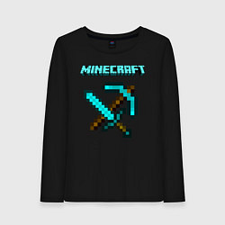 Лонгслив хлопковый женский Minecraft, цвет: черный