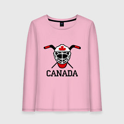 Лонгслив хлопковый женский Canada: Hot Ice, цвет: светло-розовый