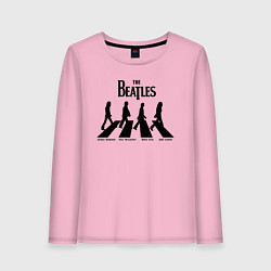 Лонгслив хлопковый женский The Beatles, цвет: светло-розовый