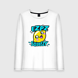 Лонгслив хлопковый женский Easy Peasy Lemon Squeezy, цвет: белый