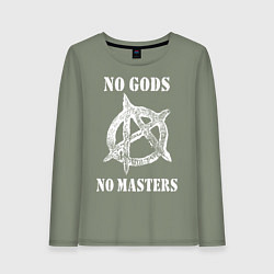 Женский лонгслив NO GODS NO MASTERS