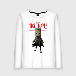 Лонгслив хлопковый женский Little Nightmares, цвет: белый